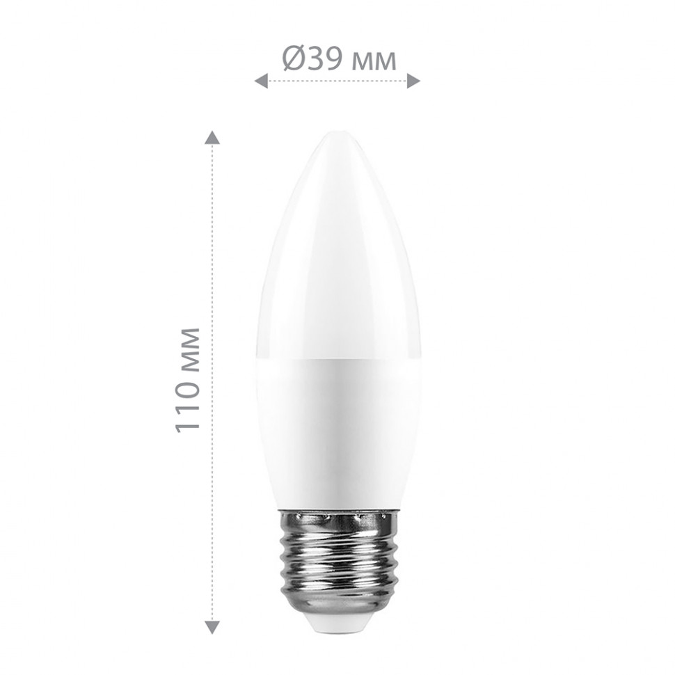 Лампа светодиодная Feron LB-980 Свеча E27 15W 175-265V 6400K, артикул FERON 52071