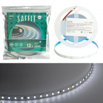 Светодиодная лента SAFFIT SST02 12V 9,6W/м 5м 120SMD(2835)/м IP20 холодный свет (6500K)