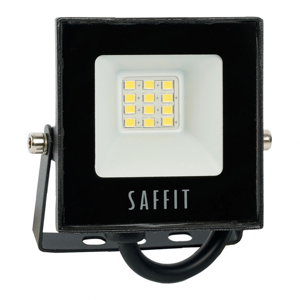 Светодиодный прожектор SAFFIT SFL90-10 IP65 10W 6400K черный, артикул SAFFIT 55067