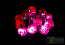 Гирлянда Feron "шарики" светодиодная на батарейках CL550 красный свет 12 светодиодов