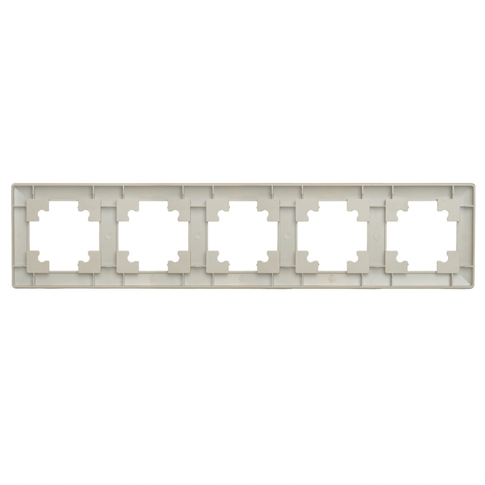 Рамка STEKKER, PFR00-7005-02 5-местная, пластик, серия Катрин, шампань, артикул STEKKER 39806