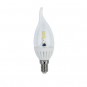 Лампа светодиодная Ecola candle   LED Premium  4,0W 220V E14 4000K 320° прозрачная свеча на ветру искристая точка (керамика) 125х37 C4UV40ELC - C4UV40ELCcb.jpg