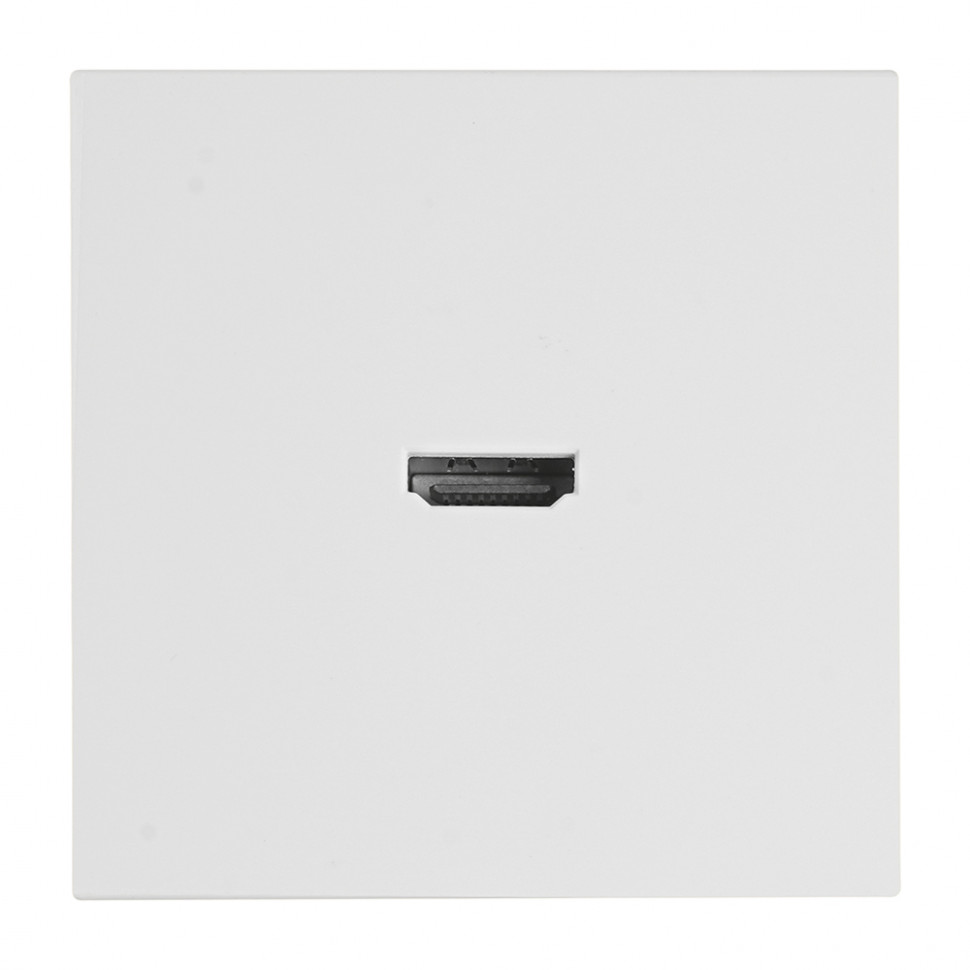 Розетка HDMI 2.0 Type A (механизм), STEKKER, серия Эмили, RST00-5118-01, белый фарфор, soft touch, артикул STEKKER 50827