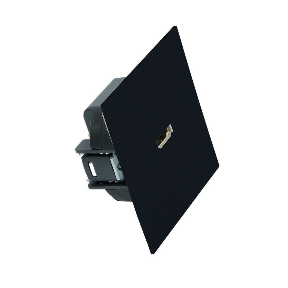 Розетка HDMI 2.0 Type A (механизм), STEKKER, серия Мия, RST00-3118-05, черный бархат, артикул STEKKER 50828