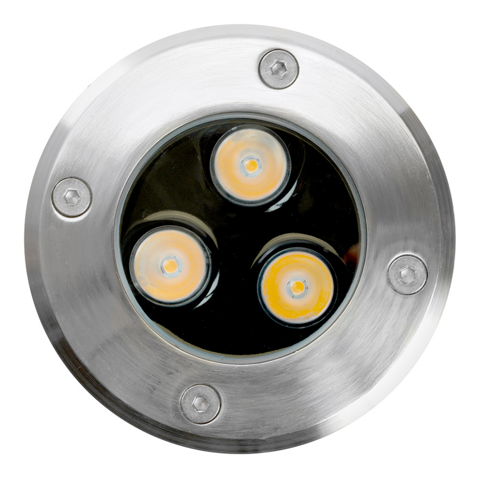 Светодиодный светильник тротуарный (грунтовый) Feron SP2801, 3W, AC/DC12-24V, низковольтный, 4000К, черный,100*H80mm, вн.диаметр: 70mm, IP67, артикул FERON 48345