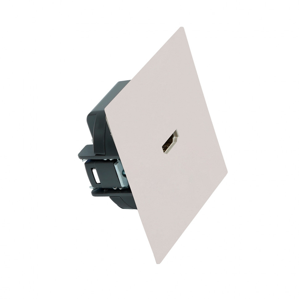 Розетка HDMI 2.0 Type A (механизм), STEKKER, серия Мия, RST00-3118-08, пудровый жемчуг, артикул STEKKER 50829