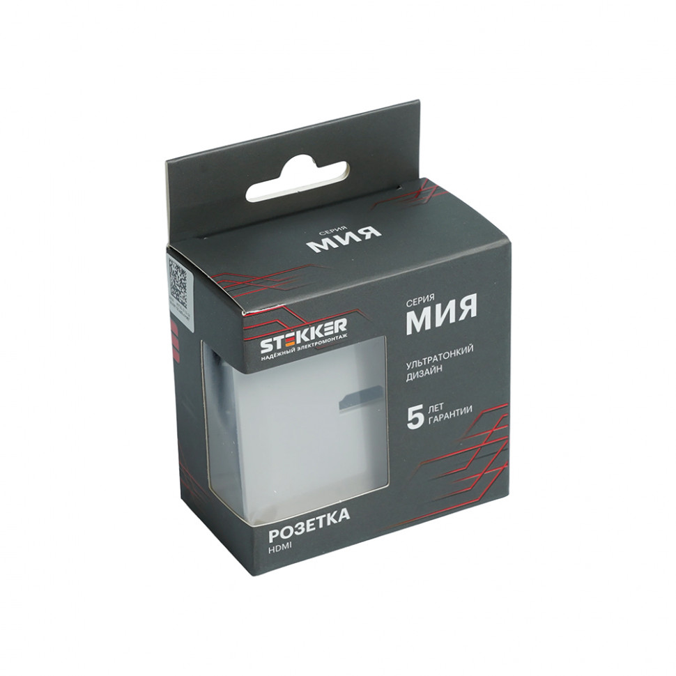 Розетка HDMI 2.0 Type A (механизм), STEKKER, серия Мия, RST00-3118-08, пудровый жемчуг, артикул STEKKER 50829