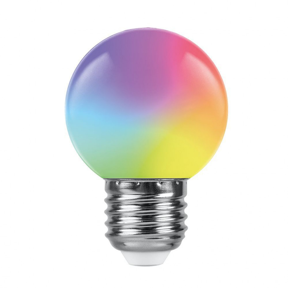 Лампа светодиодная Feron LB-371 Шар матовый E27 3W 230V RGB плавная смена цвета, артикул FERON 38115