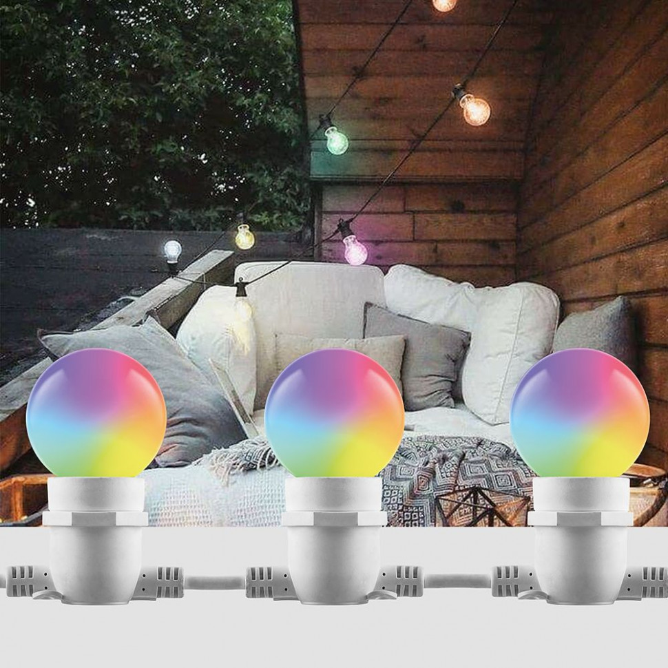 Лампа светодиодная Feron LB-371 Шар матовый E27 3W 230V RGB плавная смена цвета, артикул FERON 38115