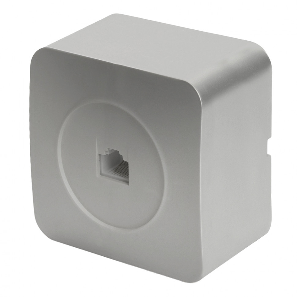 Розетка RJ-45 открытой установки, 1-местная, STEKKER, серия София, серебро, MST00-20-03, артикул STEKKER 49324