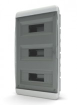 Пластиковый распределительный щит встраиваемый BVK 40-36-1прозрачная черная дверца