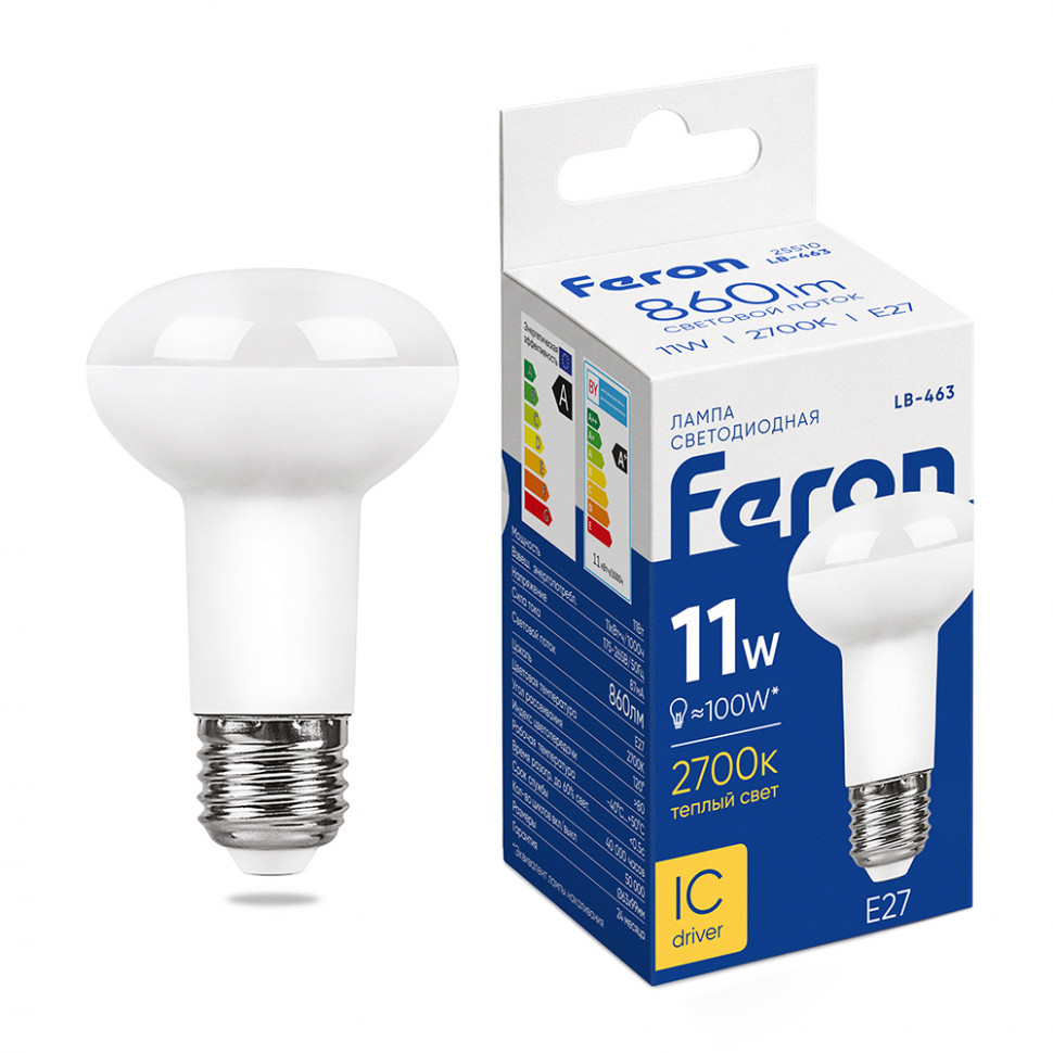 Лампа светодиодная Feron LB-463 E27 11W 175-265V 2700K, артикул FERON 25510