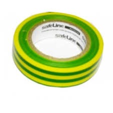 34073 Изолента Safeline ширина 15 мм/ длина 10 метров желто-зеленая 10256 