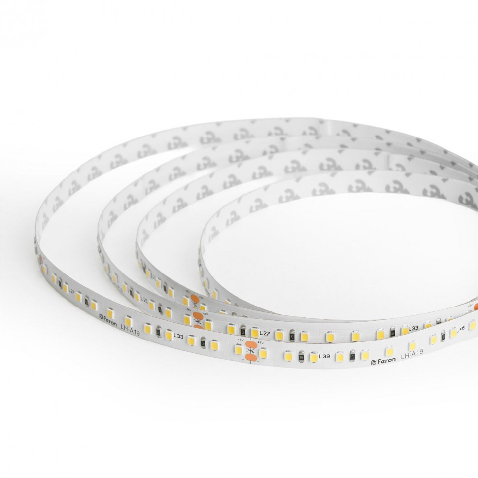 Лента светодиодная стабилизированная 120SMD(2835)/м 8Вт/м 48V 40000*10*1.22мм 4000К, IP20 LS420 FERON, артикул FERON 48792