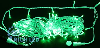 RL-S10C-24V-W/G Светодиодная гирлянда 10 м, 24 вольта, зеленый, белый провод Rich LED 