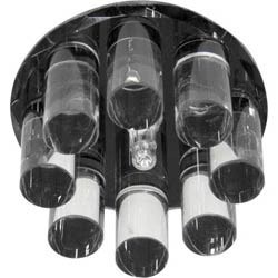 18450 Светильник потолочный, JC G4 с черным стеклом, с лампой, 1301 Светильник потолочный, JC G4 с черным стеклом, с лампой, 1301