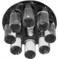 Светильник потолочный, JC G4 с черным стеклом, с лампой, 1301