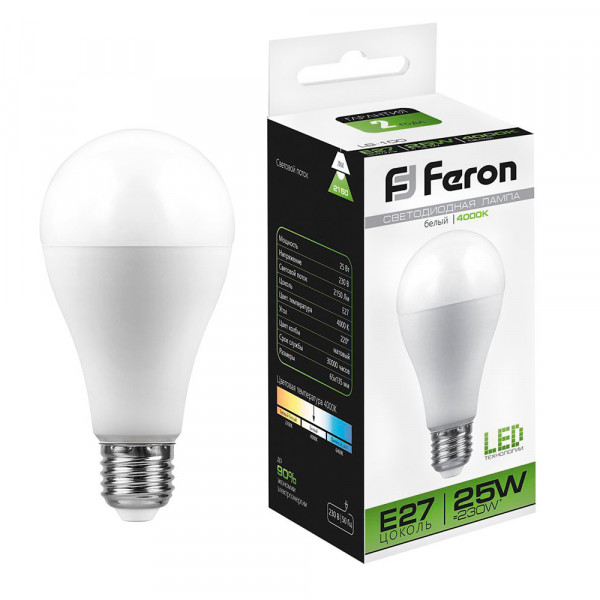 Лампа светодиодная Feron LB-100 Шар E27 25W 175-265V 4000K