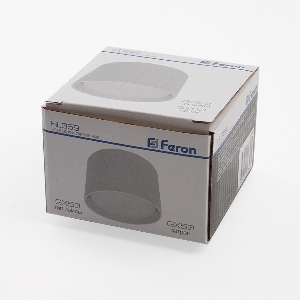 Светильник потолочный Feron HL359 12W, 230V, GX53, белый, артикул FERON 41990