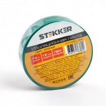 Изоляционная лента 13х15мм STEKKER 10м INTP01315-10 зеленый 10шт