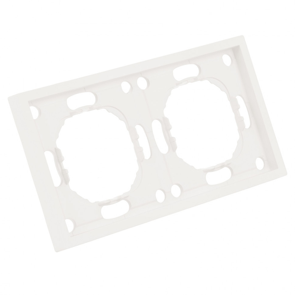 Рамка STEKKER, PFR00-5002-01 2-местная, серия Эмили, белый фарфор, soft touch, артикул STEKKER 49885