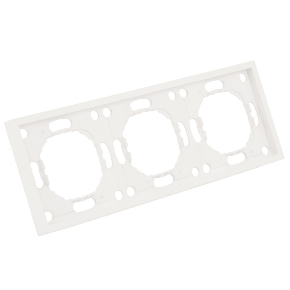 Рамка STEKKER, PFR00-5003-01 3-местная, серия Эмили, белый фарфор, soft touch, артикул STEKKER 49886