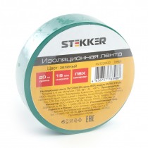 Изоляционная лента 13х19мм STEKKER 20м INTP01319-20 зеленый 10шт
