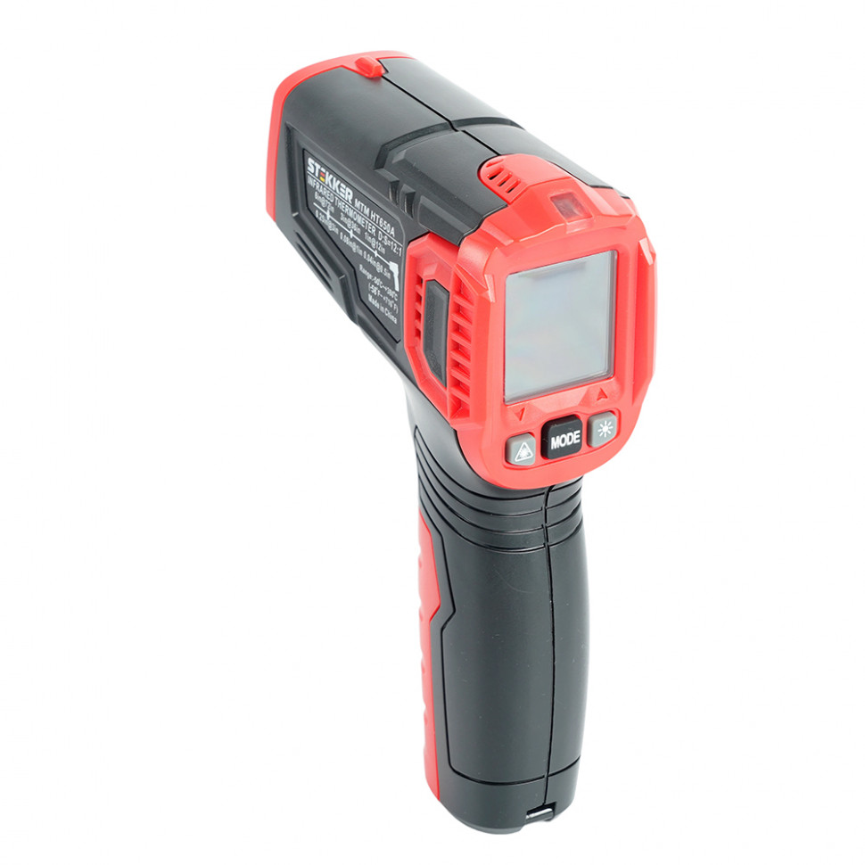 MTM HT650A Дистанционный измеритель температуры (пирометр), 2 батареи тип ААА 1,5В, черный/красный, артикул STEKKER 49998