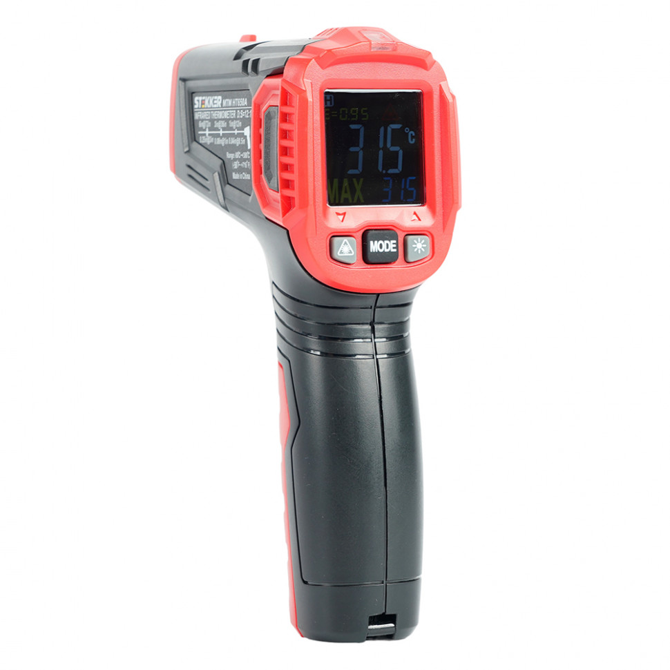 MTM HT650A Дистанционный измеритель температуры (пирометр), 2 батареи тип ААА 1,5В, черный/красный, артикул STEKKER 49998