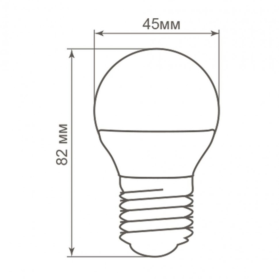 Лампа светодиодная Feron LB-38 Шарик E27 5W 175-265V 4000K, артикул FERON 25405
