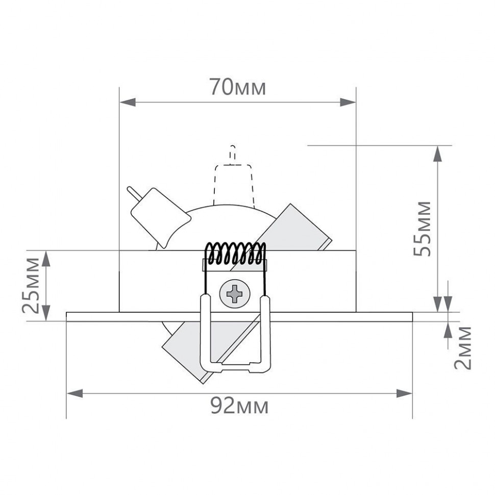 Светильник встраиваемый Feron DL2811 потолочный MR16 G5.3 хром, артикул FERON 32645
