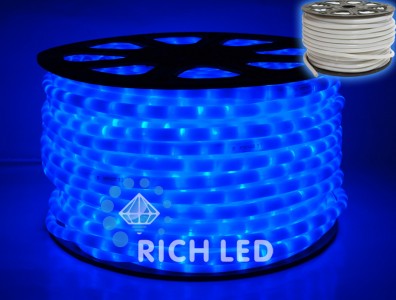 RL-DL-2WHM-100-240-B Светодиодный дюралайт 2-х провод. 100 метров синий, молочный Rich LED 