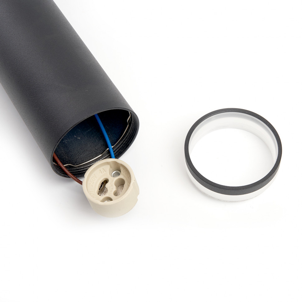 Светильник потолочный Feron ML1708 Barrel LUNA на подвесе  MR16 35W 230V, черный 55*200, артикул FERON 48082