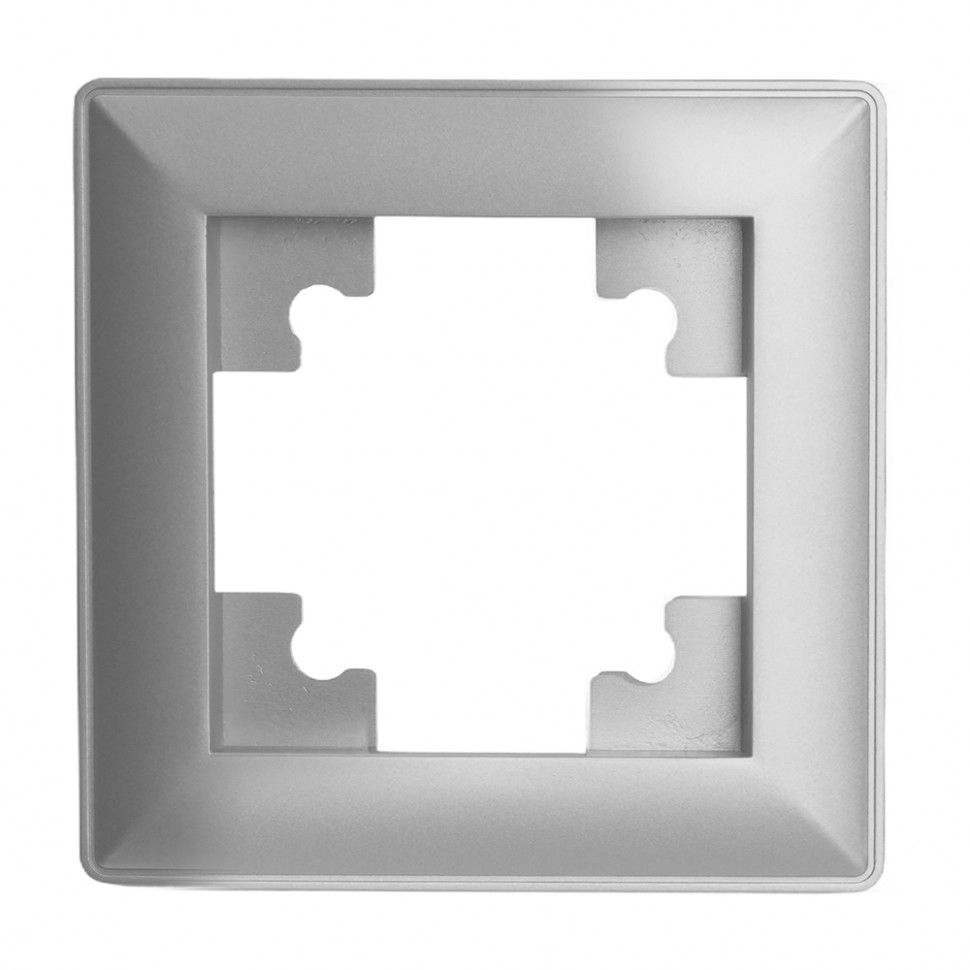 Рамка STEKKER, PFR00-7001-03 1-местная, пластик, серия Катрин, серебро, артикул STEKKER 39797