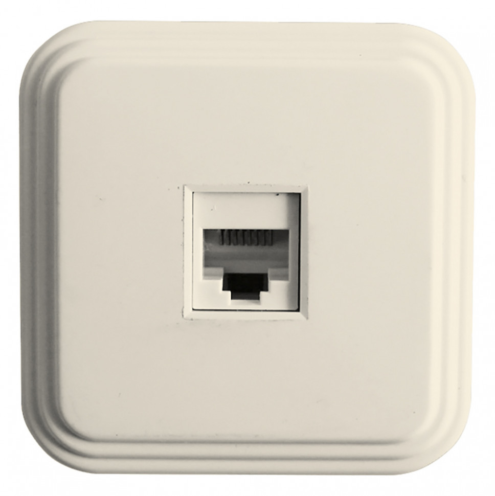 Розетка компьютерная 1-местная STEKKER, PST00-21-20 (РК8-01-БЖ), RJ-45, IP20, слоновая кость, артикул STEKKER 49062