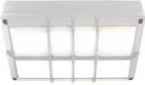 Светильник Ecola GX53 LED B4158S  накладной IP65 матовый Прямоугольник с решеткой алюмин. 2*GX53 Белый 215x135x65
