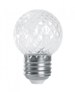 38210 Светодиодная лампа-строб Feron 1W E27 красный, G45 шарик, прозрачный LB-377 Светодиодная лампа-строб Feron 1W E27 красный, G45 шарик, прозрачный LB-377