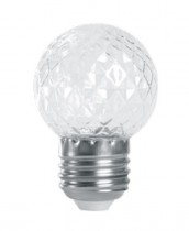 Светодиодная лампа-строб Feron 1W E27 красный, G45 шарик, прозрачный LB-377