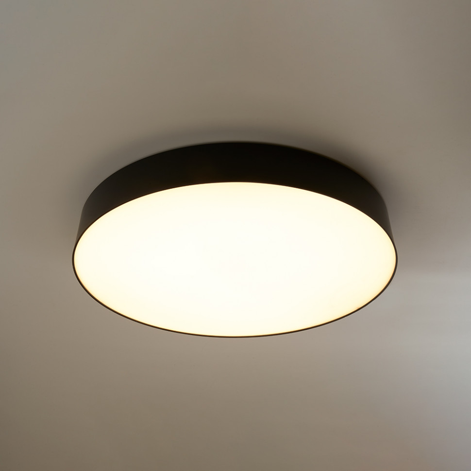Светодиодный управляемый светильник Feron AL6200 “Simple matte” тарелка 60W 3000К-6500K черный, артикул FERON 48066