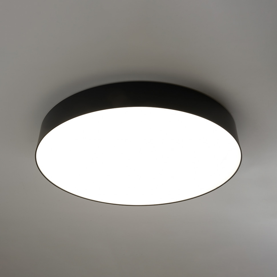 Светодиодный управляемый светильник Feron AL6200 “Simple matte” тарелка 60W 3000К-6500K черный, артикул FERON 48066