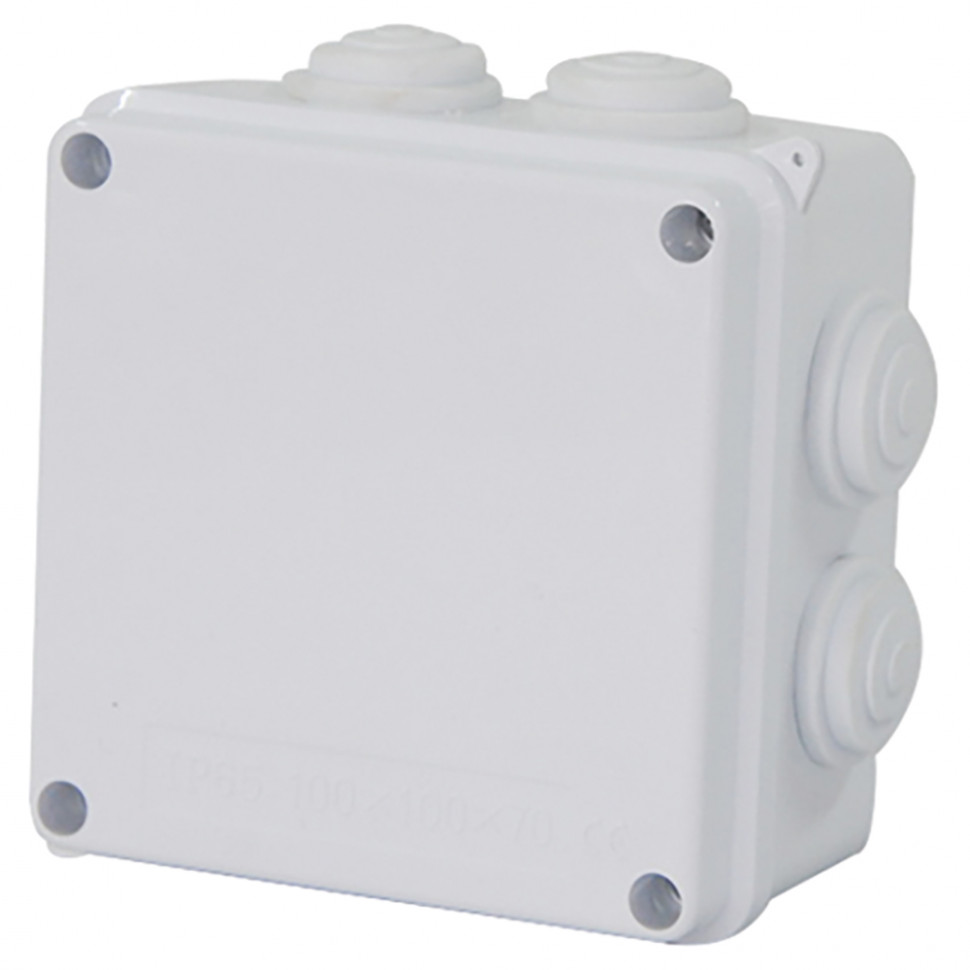 Коробка разветвительная STEKKER EBX30-02-65, 100*100*70 мм, 7 мембранных вводов, IP65, светло-серая, артикул STEKKER 39554