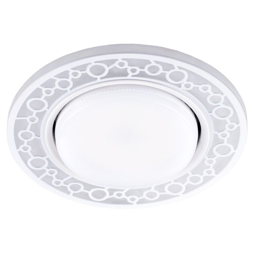 Светильник встраиваемый с белой LED подсветкой Feron CD9902 потолочный GX53 без лампы, белый, артикул FERON 32938