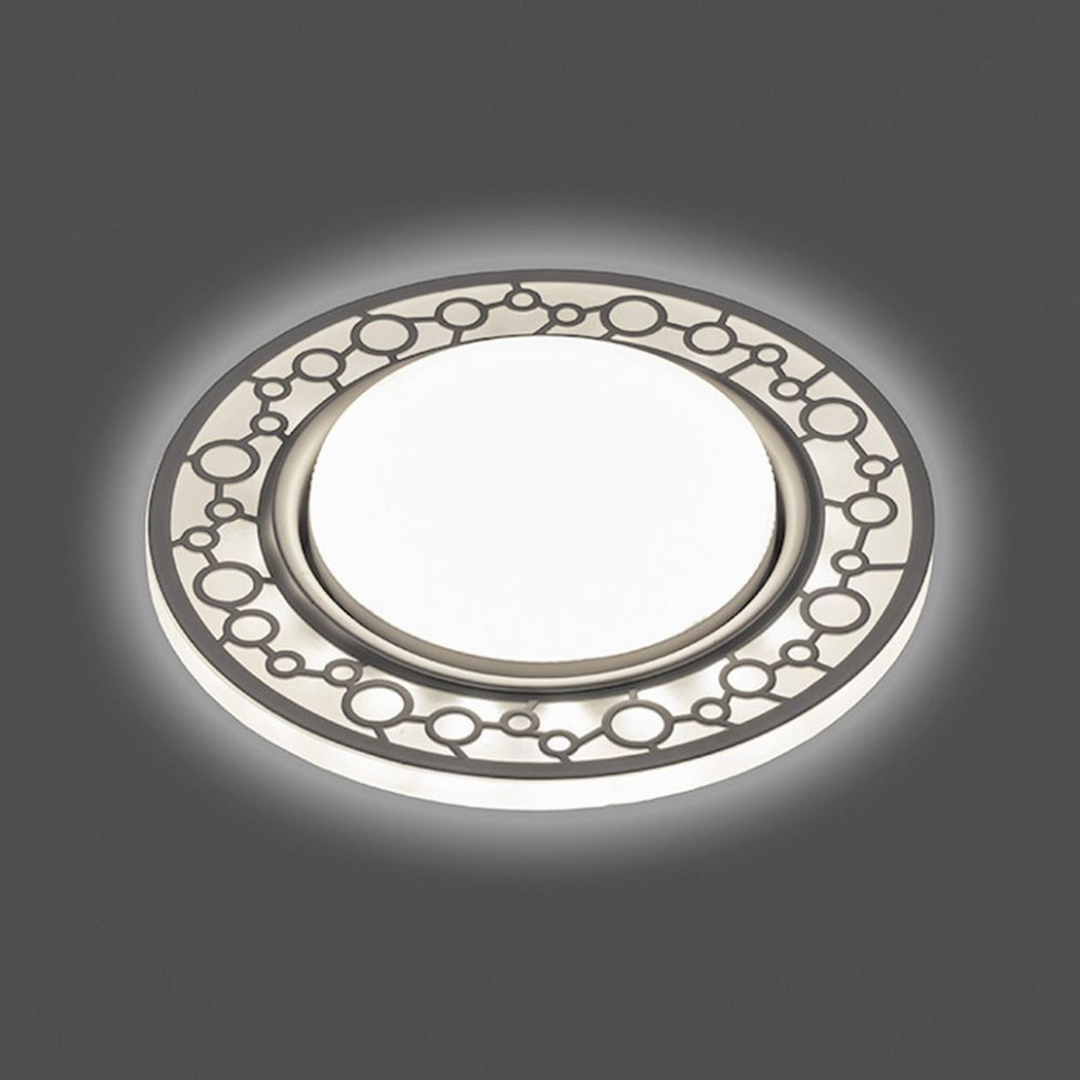 Светильник встраиваемый с белой LED подсветкой Feron CD9902 потолочный GX53 без лампы, белый, артикул FERON 32938