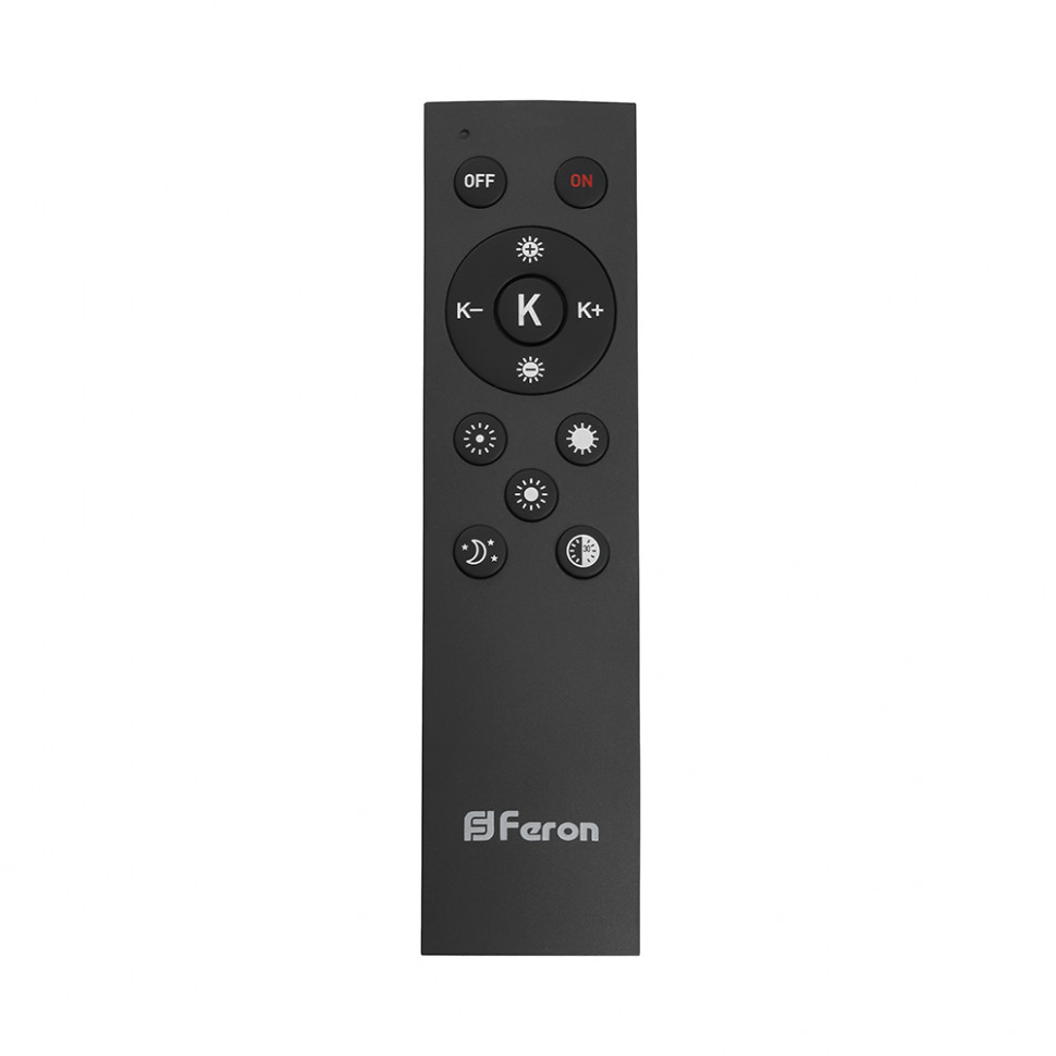 Светодиодный управляемый светильник Feron AL6200 “Simple matte” тарелка 80W 3000К-6500K черный, артикул FERON 48067
