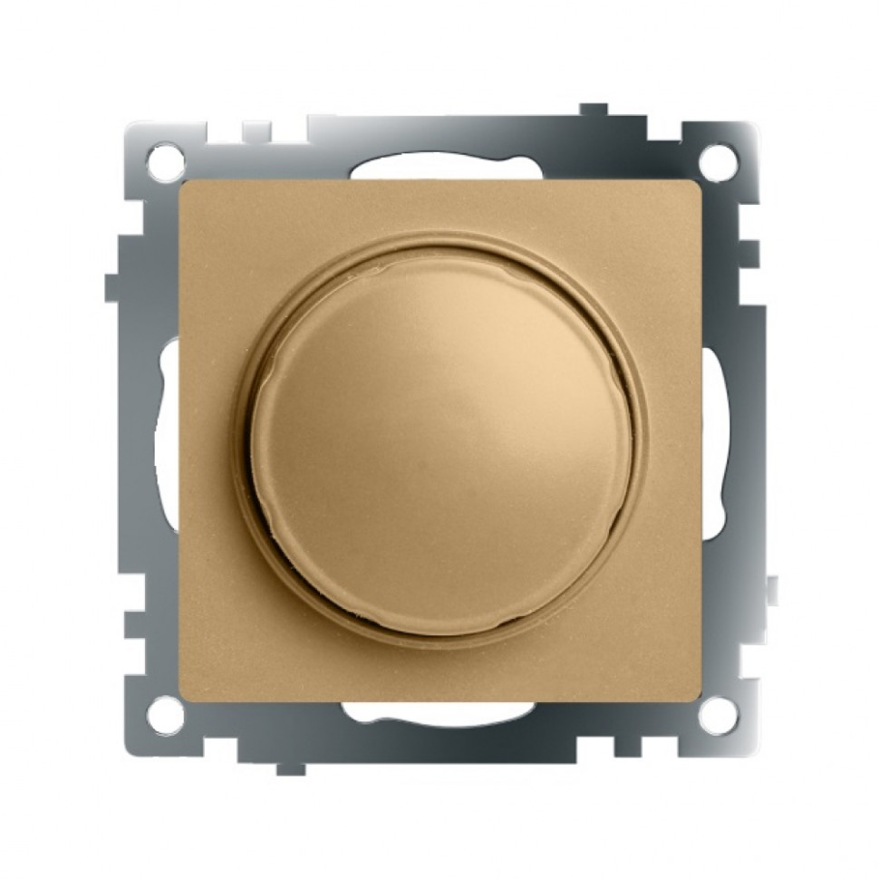 Выключатель диммирующий TRIAC (механизм), STEKKER, 250В, 500W, серия Катрин, золото, GLS10-7106-08, артикул STEKKER 49218