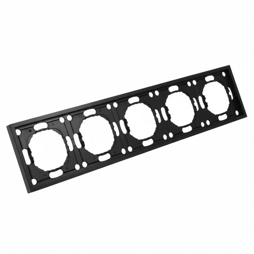Рамка STEKKER, PFR00-5005-05 5-местная, серия Эмили, черный уголь, soft touch, артикул STEKKER 49862
