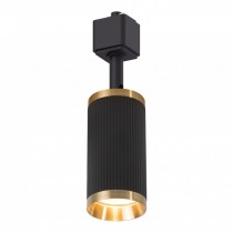 Трековый светильник Feron AL174 Gatsby под лампу GU10 на однофазный шинопровод, черный, античное золото