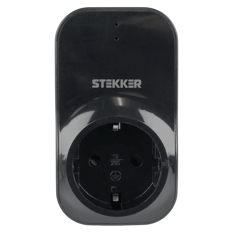Реле напряжения для розетки STEKKER  VP-100B-3M, 230В,16A,черный, артикул STEKKER 50688
