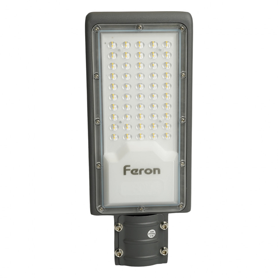 Светодиодный уличный консольный светильник Feron SP3031 30W 6400K 230V, серый, артикул FERON 32576