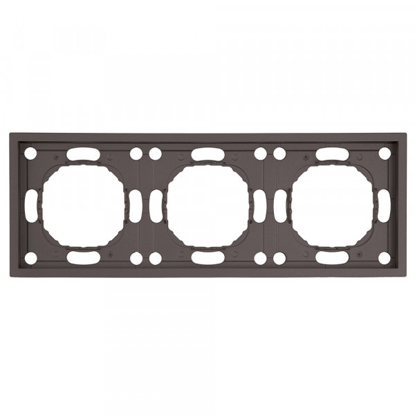 Рамка STEKKER, PFR00-5003-09 3-местная, серия Эмили, антрацит, soft touch